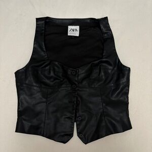 Zara Faux Leather Vest